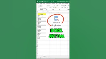 Remove Duplicates in 1 Sec. #shorts #excelshortcuts #exceltricks