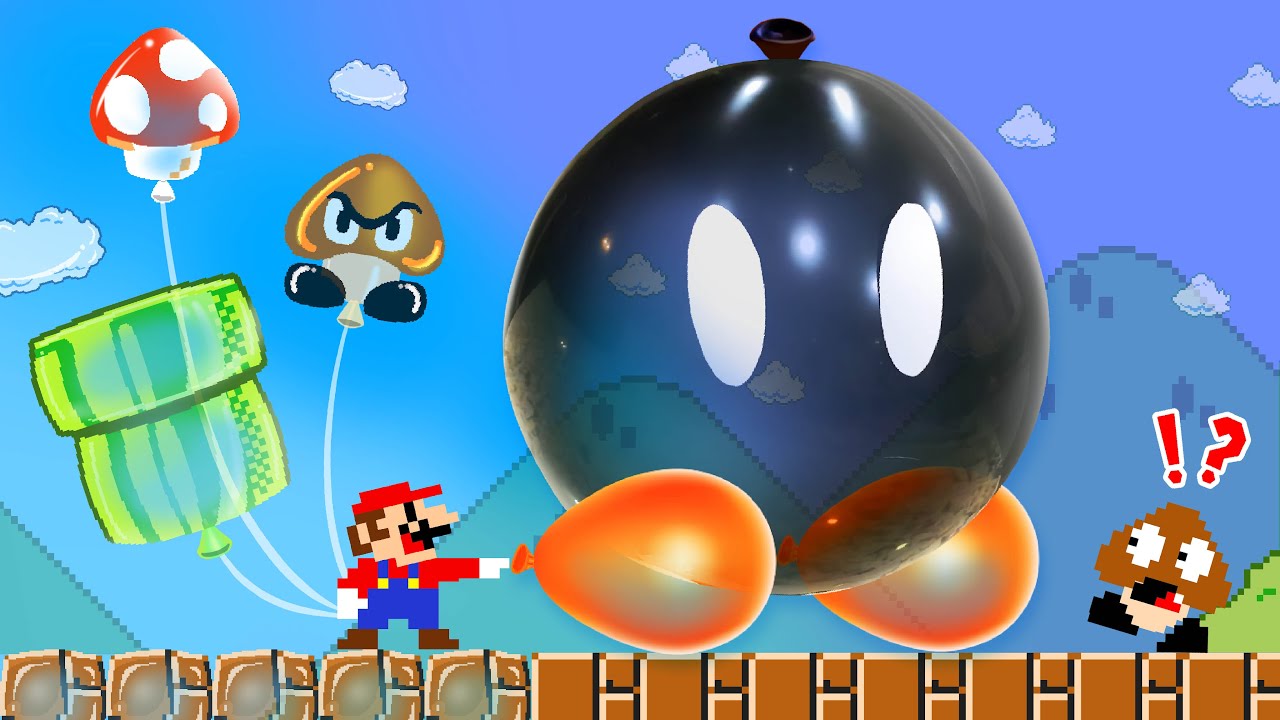 Super Mario Bros. But What If Everything Mario Touches Turns into Balloon? | ADN MARIO GAME