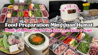 FOOD PREPARATION MINGGUAN HEMAT| MASAK DENGAN MECOO SMART RICE COOKER LOW CARBO \u0026 SUGAR #dailyvlog