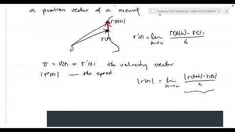 Calculus III  13 4. Motion in Space: Velocity and Acceleration