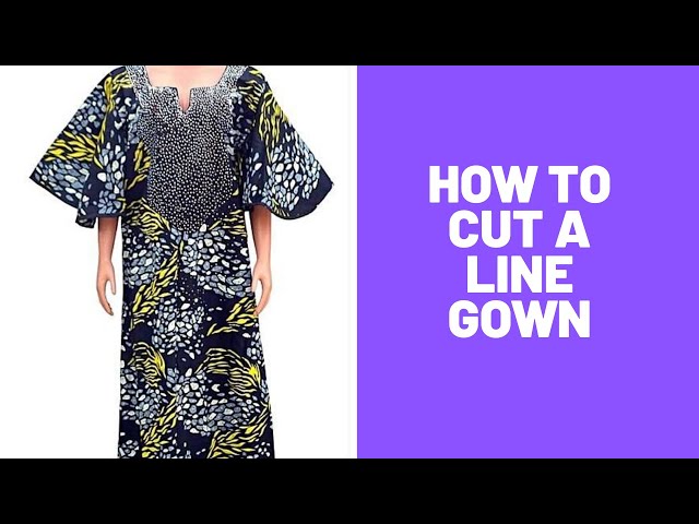 HOW TO CUT AND SEW A STYLISH A-LINE GOWN DRESS - YouTube