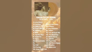 Taylor Swift Fearless Album Ranking (PART 5) #taylorswiftalbum #taylorsversion