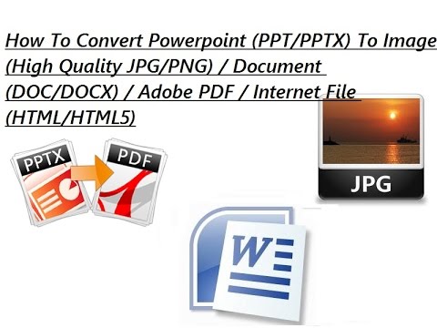 HD How To Convert Powerpoint Slide To Images/Document/PDF/HTML - YouTube