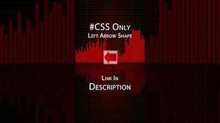 2D CSS Left Arrow Shape #2d #css #html #left #arrow #shape #coding