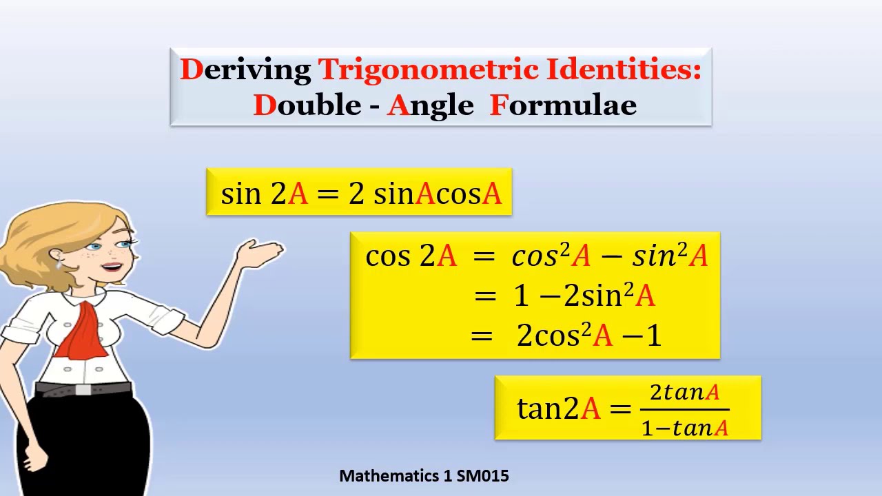 Double Angles Formulae For Trigonometric Functions YouTube Double Angles Formulae For Trigonometric Functions YouTube