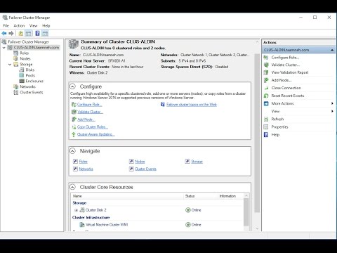 Vídeo: O que é clustering de failover no Windows Server 2016?