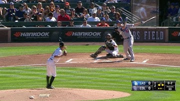 LAD@COL: Guerrero scores first run on Arenado
