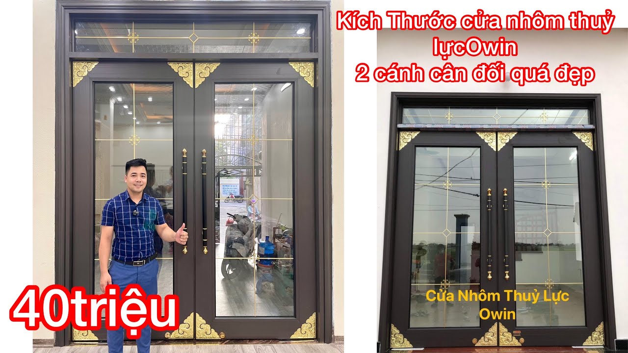 Mẫu Cửa nhôm thủy lực 2 cánh || cửa nhôm thủy lực Owin Hot nhất ...