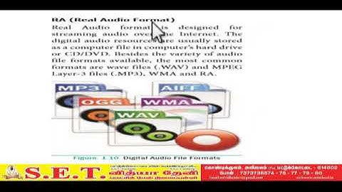 XII Computer Applications - File Formats for Multimedia