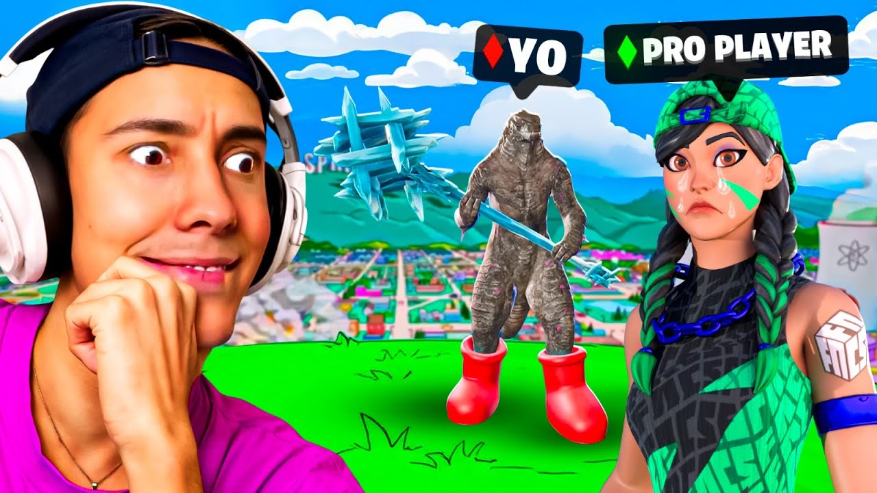 Me puse el COMBO MAS HORRIBLE de TODO FORTNITE y REVENTÉ A PROS... LLORANDO 🤣🤣