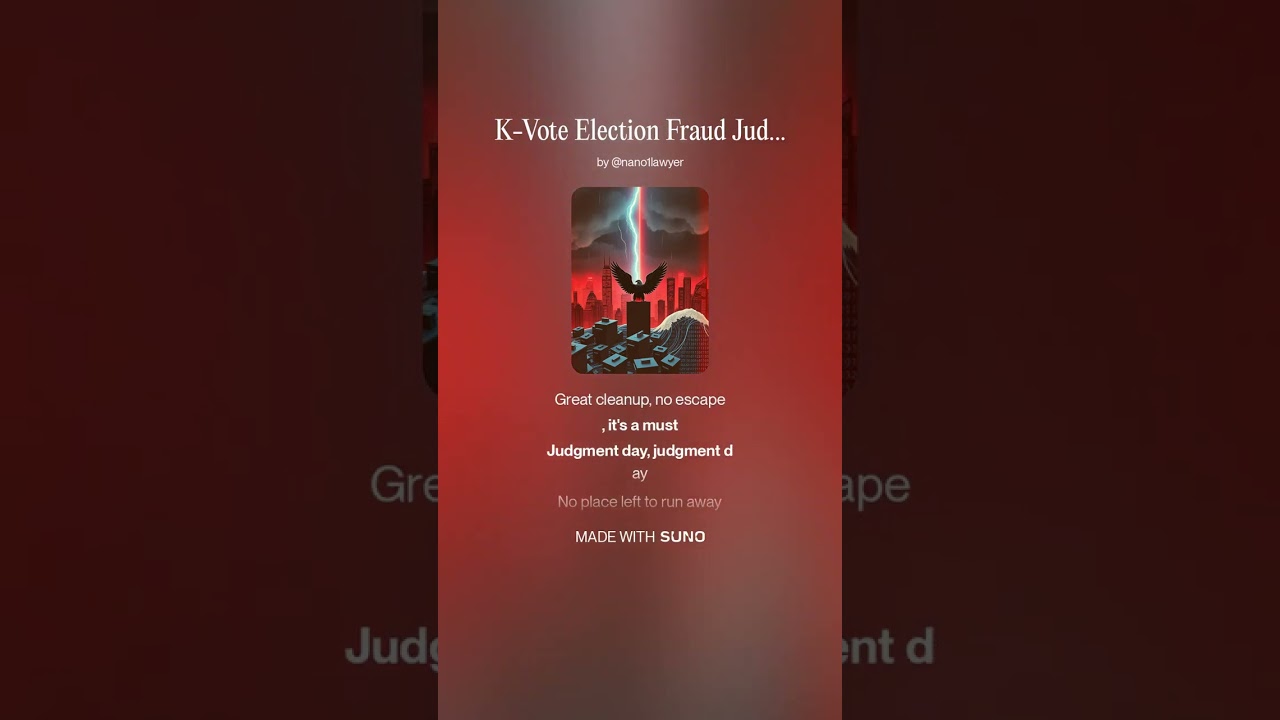 K-Vote Election Fraud Judgment Day (Words and Music by Attorney Joohyeon Park with AI)