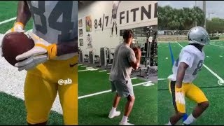 Seahawks QB Geno Smith Gets In GOOD Workout and Throws Passes to Antonio Brown!