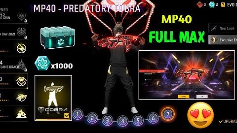 🤯Cobra Mp40 Full Max Upgrade💥🔥| Evo Cobra Mp40 Full Max Level Upgrade😍🥳| Evo Gun Full Max Upgrade 