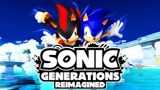 Sonic x Shadow in Sonic Generations Reimagined - Mod inovador de fases com visuais de outras!