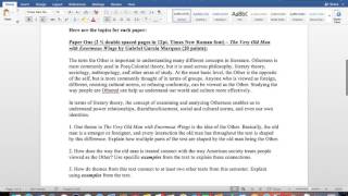 Short Story Final Assignment Explanation