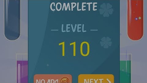 How To Solve Water Color Sort Level 110 | Shorts video