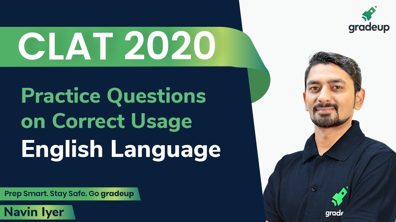 CLAT 2020 | Peactice Questions on Correct Usage | English Language | Navin Iyer | Gradeup