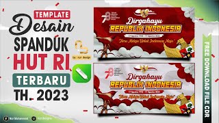 Template Desain Spanduk HUT RI Ke 78 Coreldraw - Spanduk HUT RI (Free CDR) - #nurdesigns
