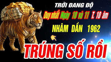 TRỜI ĐANG ĐỘ Tuổi NHÂM DẦN 1962 đúng 2 ngày duy nhất T10 âm THẦN TÀI BÁO MỘNG TRÚNG ĐỘC ĐẮC