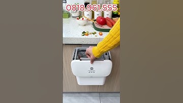 Thùng rác treo tủ bếp 12L nắp mở 2 chiều thông minh cao cấp dễ dàng di chuyển có thể dán lên tường