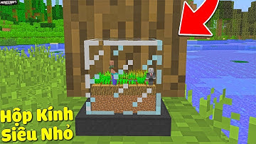 THỬ THÁCH 1 NGÀY SỐNG TRONG CHIẾC HỘP BẰNG KÍNH SIÊU NHỎ TRONG MCPE | Thử Thách SlenderMan