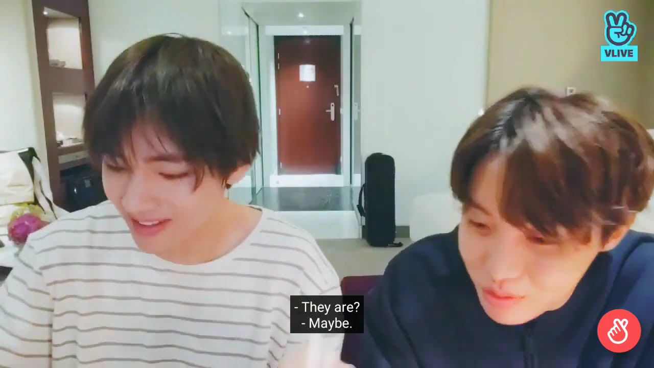 🔴 АНГЛ. СУБТИТРЫ || V и J Hope из BTS на VLIVE || Ешьте с VOPE || Полная трансляция