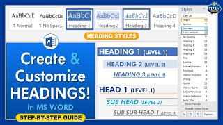 How to Create and Customize Heading Styles in MS Word | Easy Navigation and Formatting