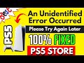 How to fix An Unidentified Error Occurred on PS5