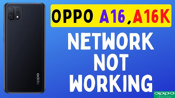 Oppo A16,A16k Network Not working Problem