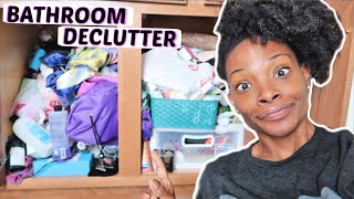 MAJOR BATHROOM DECLUTTER + ORGANIZATION!! CLEAN WITH ME