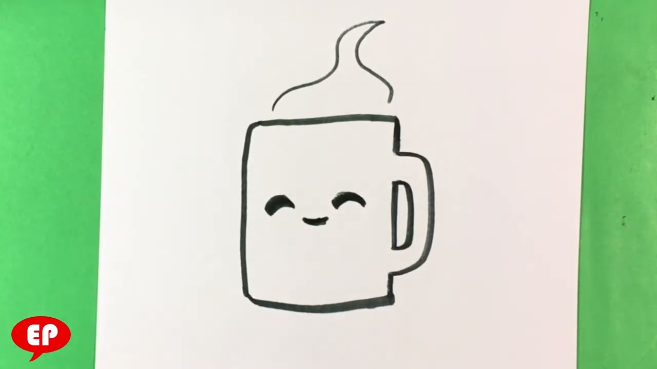 How To Draw Cute Coffee Mug Step By Step For Beginners And Kids Easy Pictures To Draw