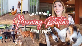 Big Family of 10 Morning Routine! // How we take care of 50+ Farm Animals every morning...