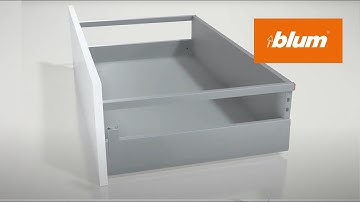 Assembly of MERIVOBOX modular with gallery and design element | Blum