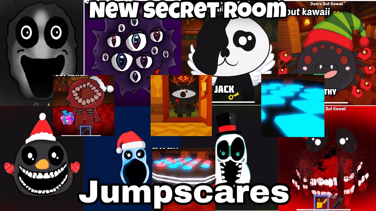 ROBLOX]Doors But Kawaii All Jumpscares & Entities *New Entities*& New  Secret Room😱@iBugou #doors 