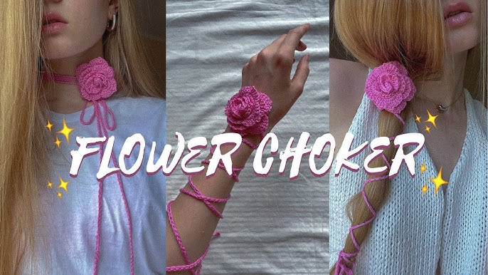 Flower Necklace #3 · How To Knit Or Crochet A Knit Or Crochet Necklace ·  Yarncraft on Cut Out + Keep