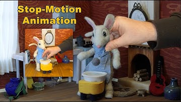🐭 A Creative Mouse, Determined To Learn The Tiny Pottery Wheel (Stop-Motion Animation Needlefelt)