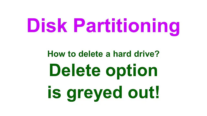 How to delete a drive when the delete option is greyed out