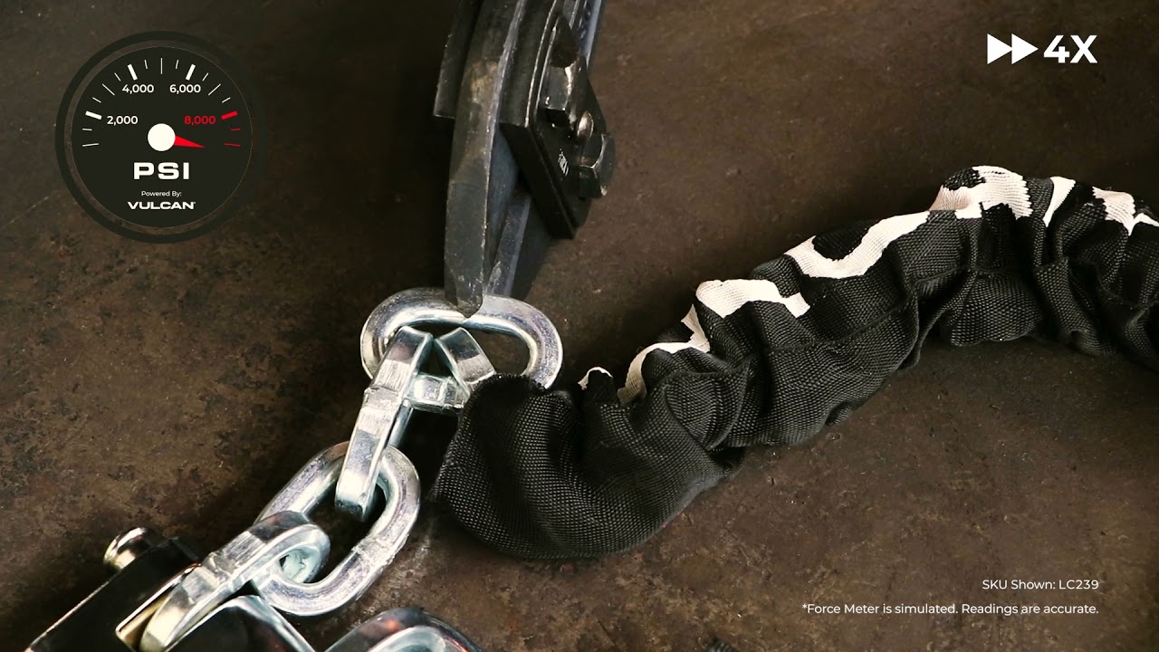 VULCAN Security Chain and Lock Kit - Premium Case-Hardened - 3/8