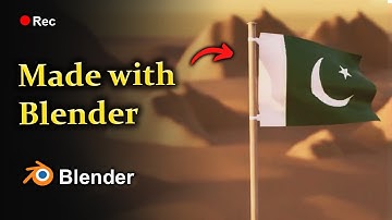 Pakistan National Anthem - Made with Blender - Flag Animation