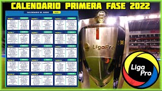 CALENDARIO COMPLETO PRIMERA FASE | LIGA PRO BETCRIS 2022