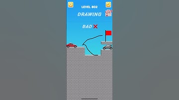 draw bridge puzzle game play level 802🚘 #gaming #drawing #Shorts