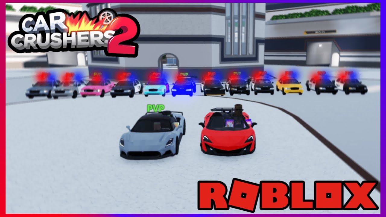 2 CRIMINALS VS 20 COPS IN Car Crushers 2 (ft. ModellerCoolest