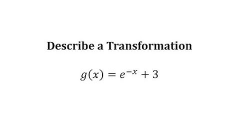 Describe an Exponential Function Transformation: y=e^(-x)+3