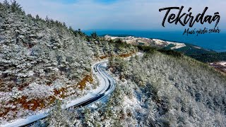 Teki̇rdağ Drone Görüntüleri̇ Kumbağ - Şarköy Yolu - Uçmakdere Kar Altinda