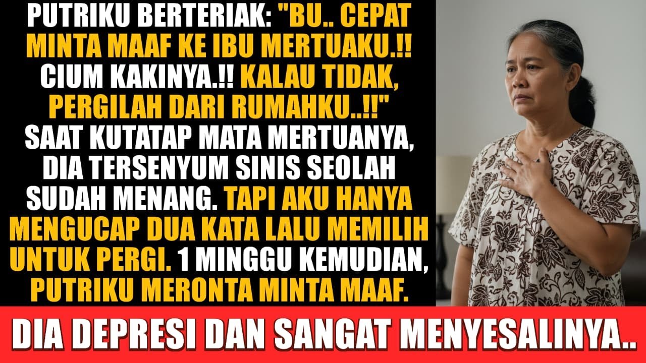 Putriku Menyuruhku Berlutut Di Kaki Ibu Mertuanya—Lalu Kuucapkan 2 Kata Yang Membuat Mereka Terdiam!