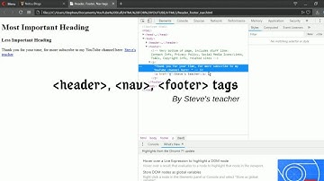 Header, Footer & Nav tags | HTML5 part 4