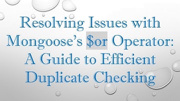 Resolving Issues with Mongoose