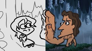 Tarzan Storyboard vs Animation @cas