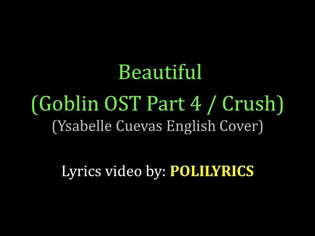 Beautiful (Crush) - Ysabelle Cuevas English Cover (LYRICS VIDEO) class=