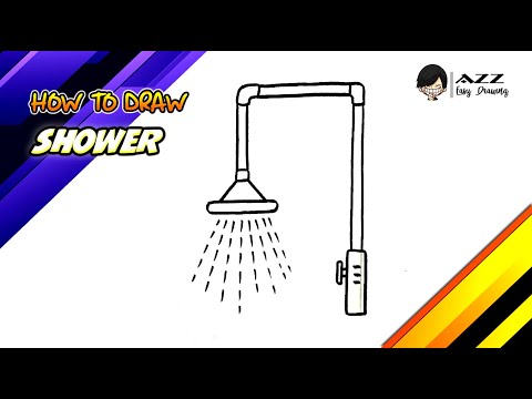 How To Draw A Bathroom Shower Head?